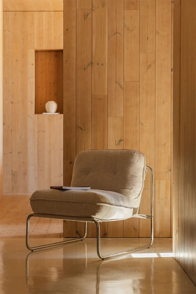 Fauteuil Matilda en tissu bouclé