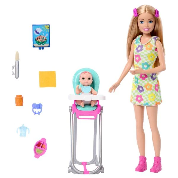 Coffret Barbie : Babysitter Repas bébé - Jeux et jouets Mattel - Avenue des Jeux