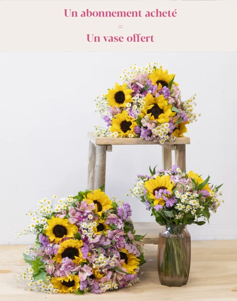 Abonnement bouquet de fleurs françaises et de saison - Monsieur Marguerite
