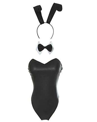 Sexy Bunny Girl Roleplay PVC Cuir One Piece Body Cosplay Costumes