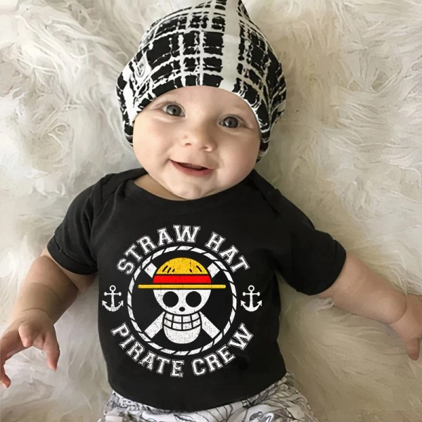 Straw Hat Pirate Crew Logo Baby Grow Bodysuit | One Piece Universe Store