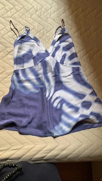 Top bianco e blu