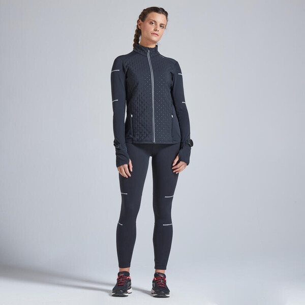 VESTE RUNNING HIVER FEMME CHAUDE KIPRUN WARM BLEU CORAIL