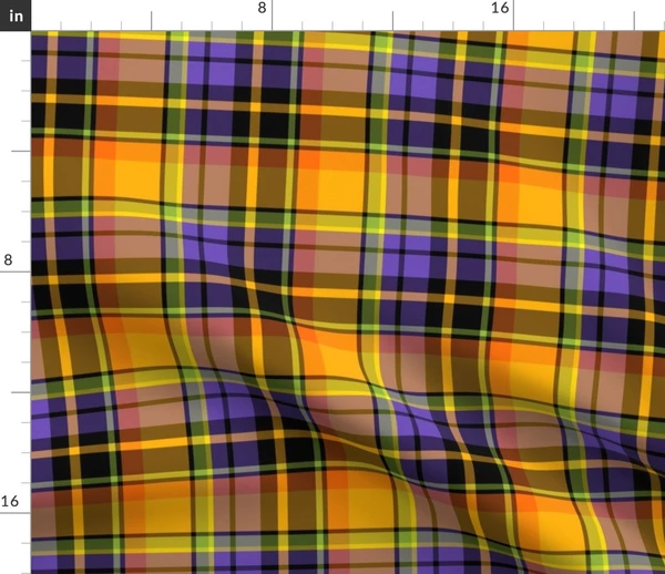 halloween plaid Fabric | Spoonflower