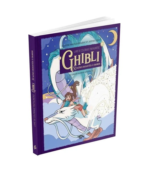 Livre de coloriage par numéro - Ghibli 2 - 50 scènes enchantées à colorier - Un livre de coloriage non officiel