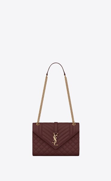 envelope medium en cuir mix matelassé embossé grain de poudre