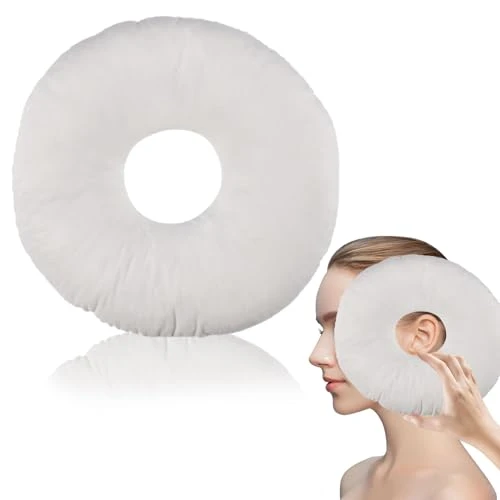 Funmo Oreiller avec Trou Coussin Piercing avec Trou pour l'oreille Contre Les douleurs d'oreille, Oreiller Beignet, Piercing Pillow, Anneau Sommeil pour soulager la Douleur dans