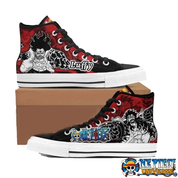 Luffy Gear 4 One Piece High Top Converse Shoes Custom Shoes - One Piece Universe - The Best Store for One Piece Merchandise