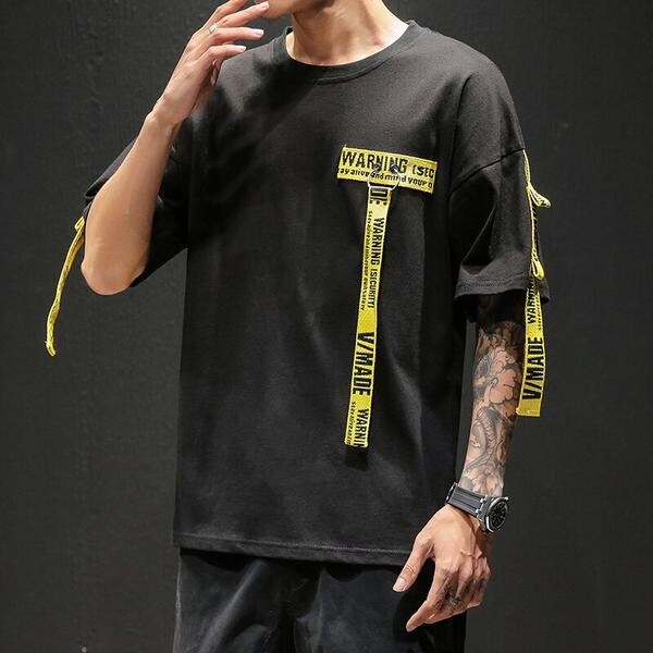 V-Made 'Strap' T-Shirt (White/Black)