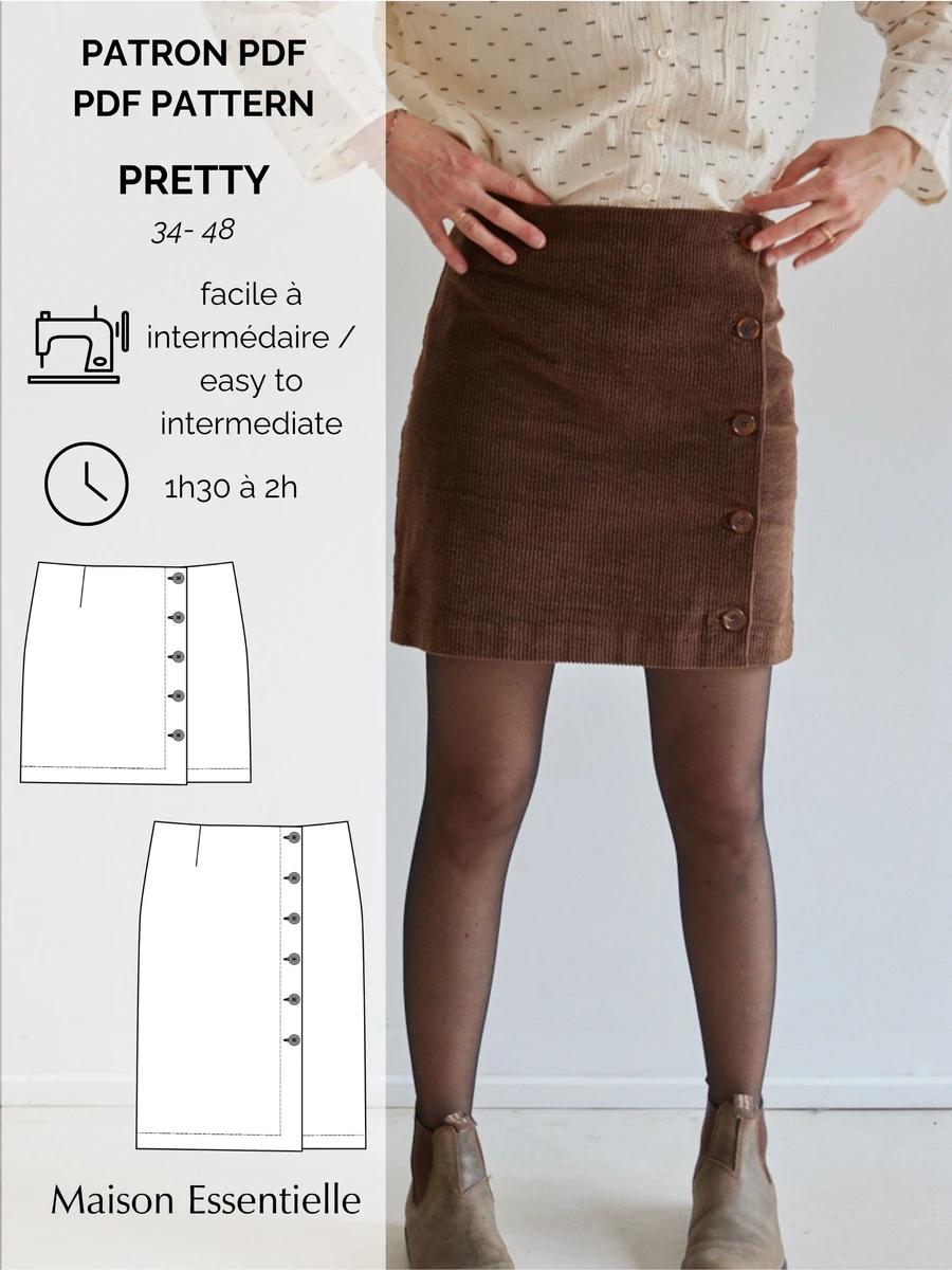 Patron la jupe PRETTY / the PRETTY skirt pattern - PDF