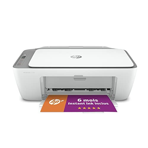 HP DeskJet 2720e Imprimante tout en un - Jet d'encre couleur – 6 mois d’Instant Ink inclus avec HP+ (Photocopie, Scan, Impression, Wifi)