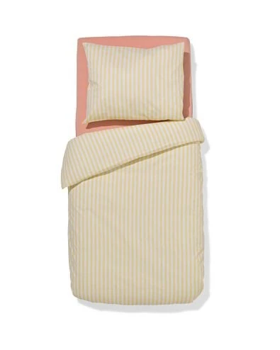housse de couette tout-petit 120x150 coton doux rayures jaunes
