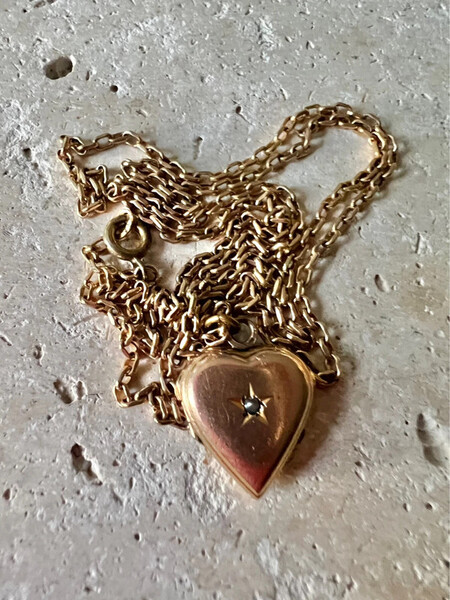 pendentif, cœur souvenir époque, 1900