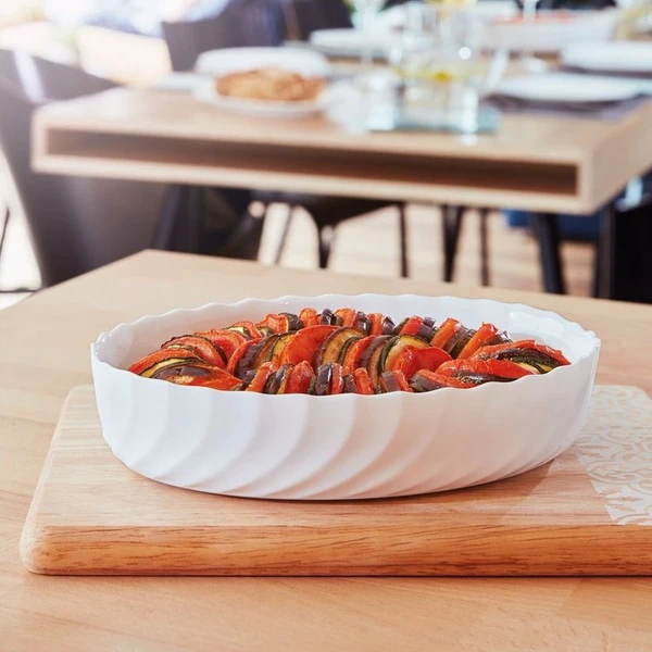Lot de 2 Plats de Cuisson Oval Smart Cuisine Trianon - Blanc