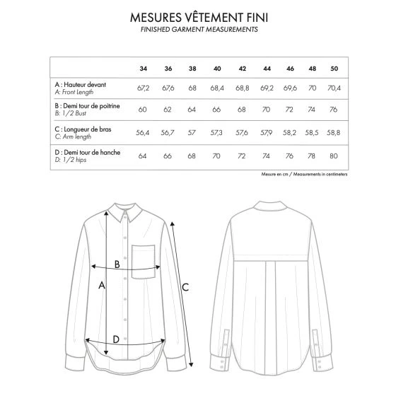 LA Chemise Boyish : patron de couture Atelier Brunette
