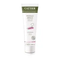 Masque visage argile rose à l'aloé vera pour peaux sensibles bio CATTIER PARIS