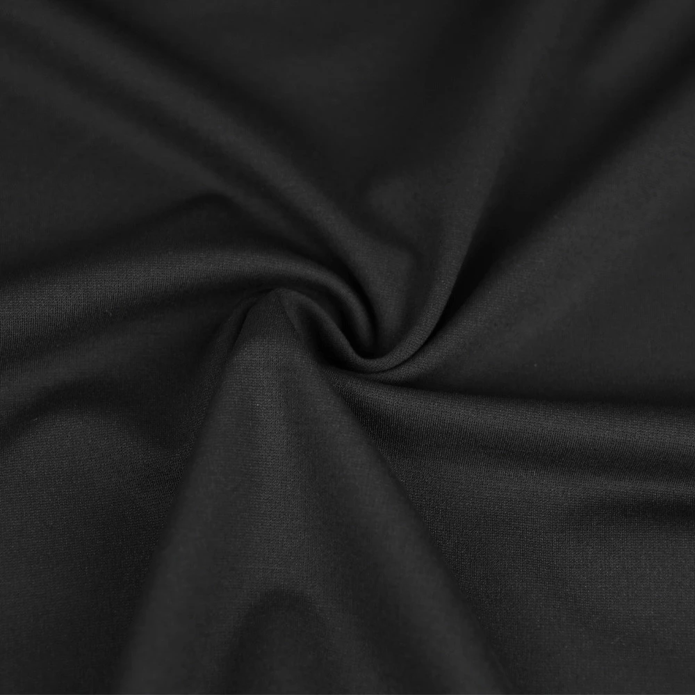 Tissu jersey maille Milano de viscose Noir | Pour couture d'habits stretch : tee-shirt ou robe de poids léger