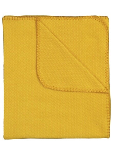 plaid tissu polaire - 130 x 150 - jaune ocre - HEMA
