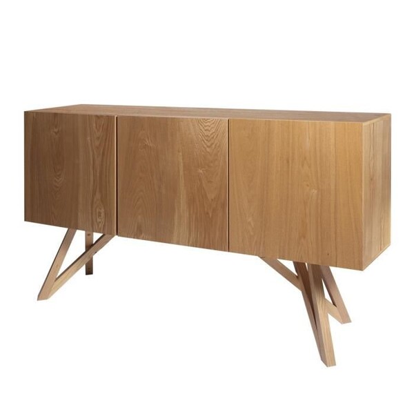 SAWYER Buffet 3 portes - Bois naturel - L 160 x P 
