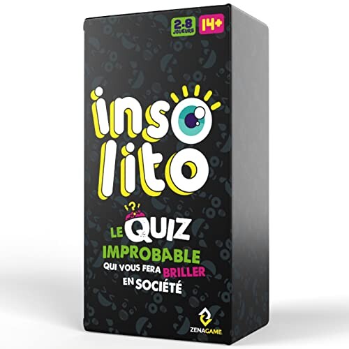 Insolito - Jeu de Quizz Décalé &amp; Fun (Nouveauté 2022) - Le Jeu de Société Adulte Idéal pour vos Soirées entres Amis qui vous fera Briller en Société - Ados à Partir de 14 Ans - De 2 à 8 Joueurs
