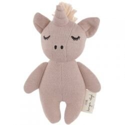 Doudou hochet licorne rose - Konges Slojd