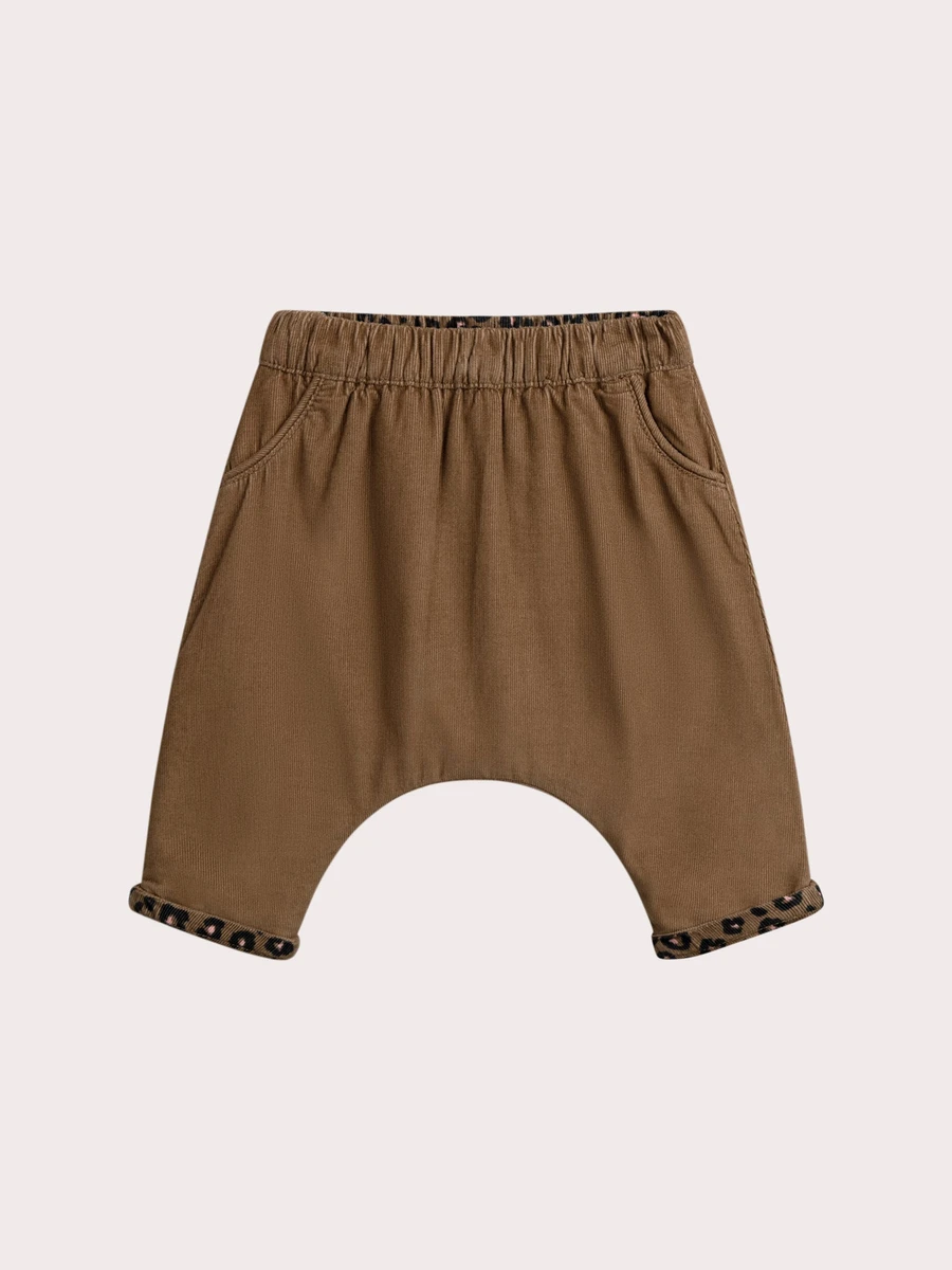 Pantalon léopard réversible pour bébé fille