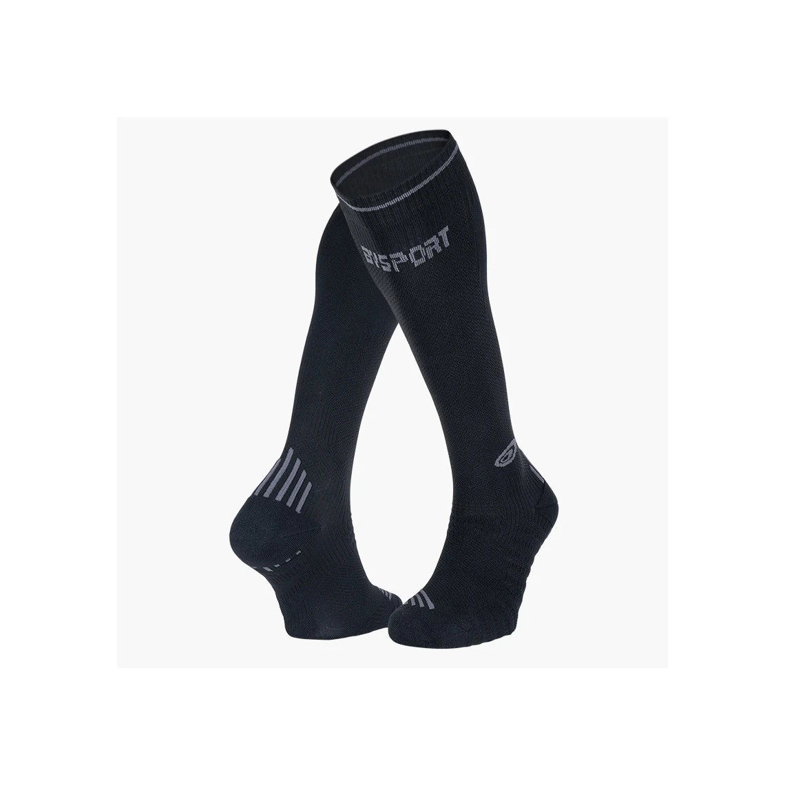 Chaussettes Run compression noir/gris