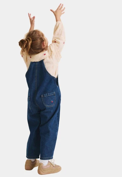 Marks & Spencer CHERRY DUNGAREE SET - Chemisier - denim/bleu chiné - ZALANDO.FR