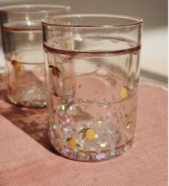 Gobelets paillettes 2 pack - lemon