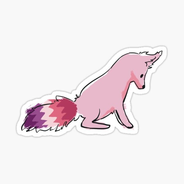 renard acflux | drapeau de fierté subtile | Sticker