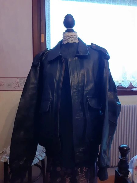 Veste cuir noir homme
