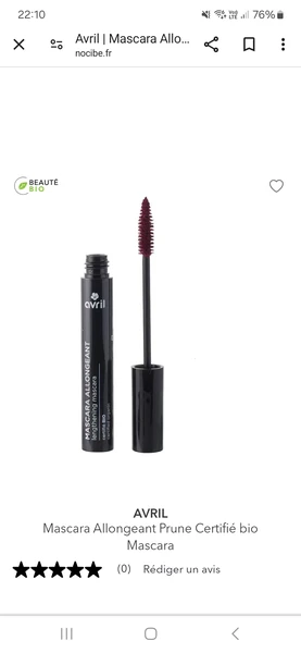 Avril   Mascara Allongeant Marine  Mascara » achetez en ligne | Nocibé
