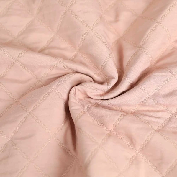 Tissu matelassé Nicole à motif tissé losange - vieux rose | Tissu pour travaux de couture et accessoires
