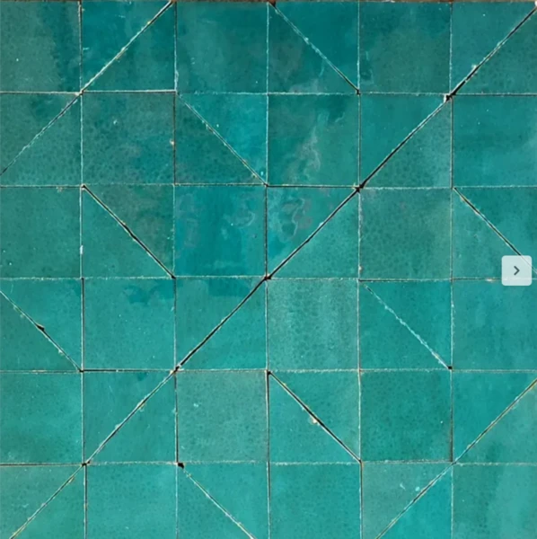 Mosaïque mur Zellige céramique effet zellige vert 30 x 30 cm