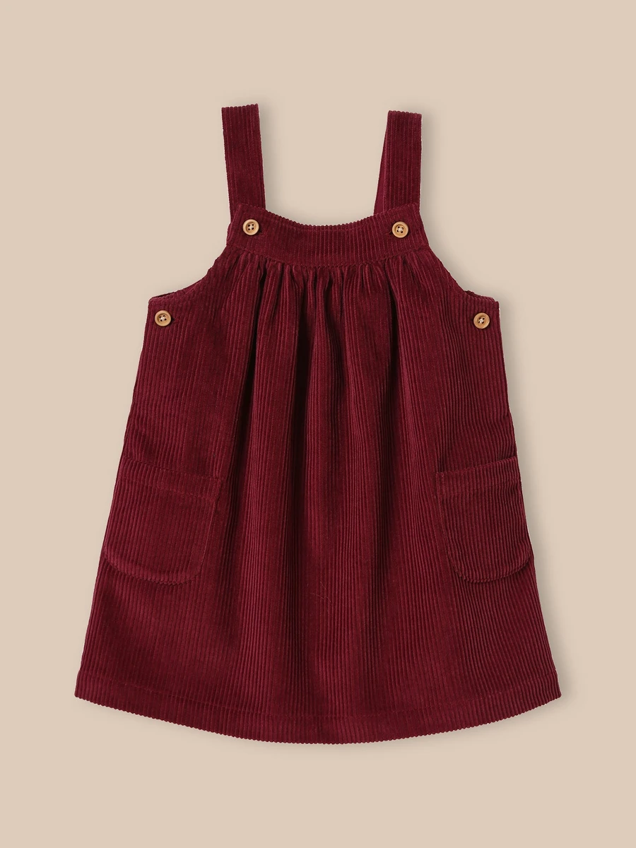 Robe tablier en velours grosses côtes Bébé