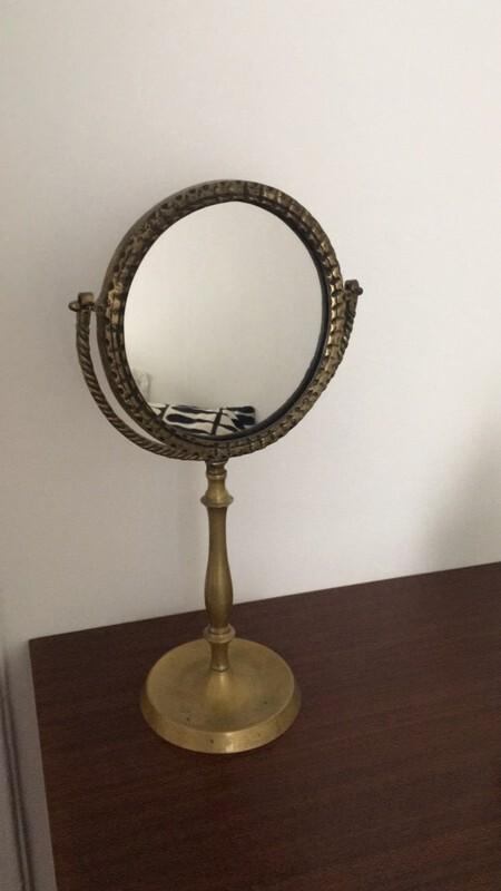 Miroir ancien vintage doré à poser