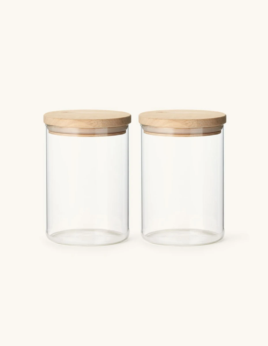 Bocaux avec couvercle - lot de 2