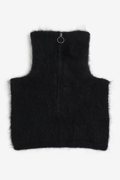 Plastron col roulé en mohair mélangé