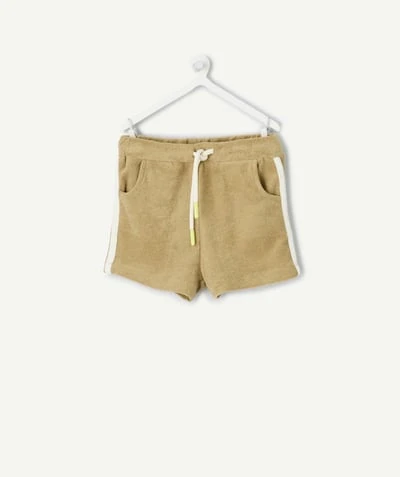 Short bébé garçon éponge vert sauge