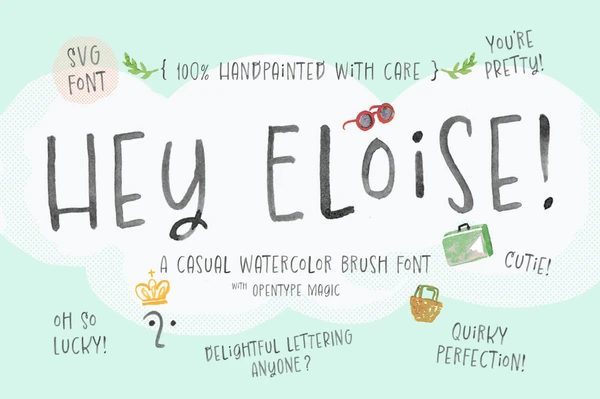 Hey Eloise!, a Sans Serif Font by KLUGE+CO