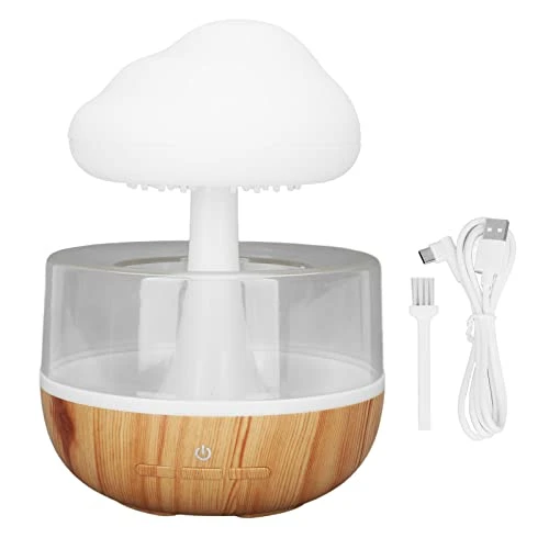 Humidificateur d'air, humidificateur de Pluie Champignon avec Effet Pluie, 7 Couleurs, Aide à la décompression et au Sommeil, pour la Maison, Le Bureau, la Chambre, la détente, Le Sommeil