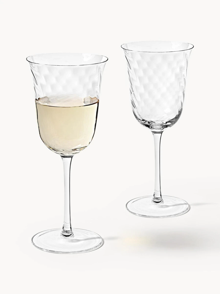 Verres à vin soufflés bouche Swirl, 4 pièces
