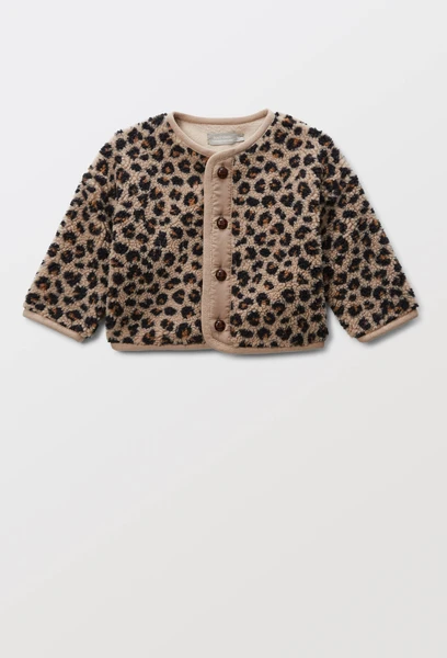 Veste imprimée en sherpa