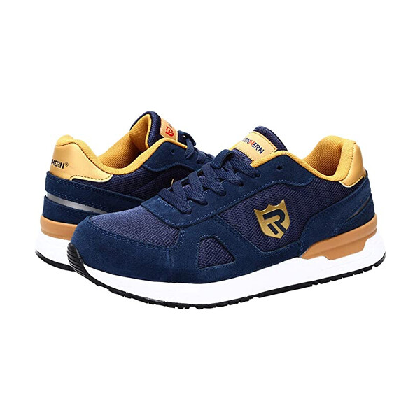 LARNMERN Chaussure de Securité Homme Legere,L9096 S1 SRC Embout en Acier Securité Réfléchissant Chaussure de Travail(46,Bleu)
