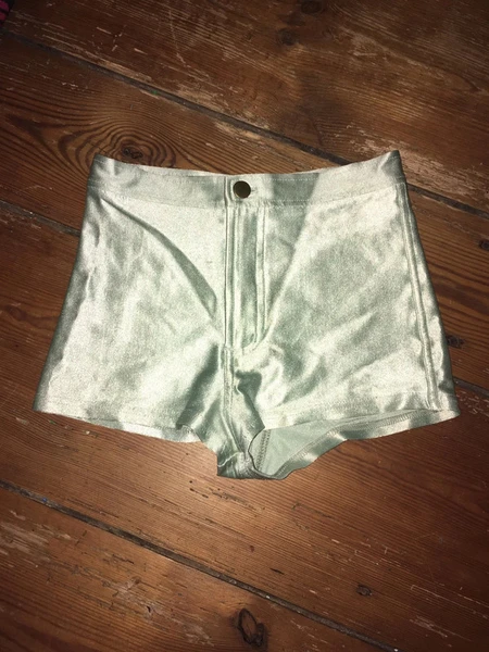 American apparel Disco shorts metallic türkis