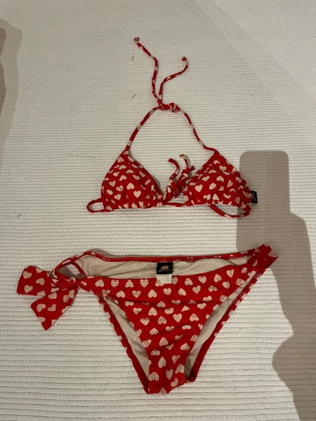 Paul Frank costume bikini rosso e bianco a cuori
