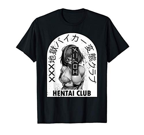 Hentai Club, Japanese Hentai Anime Manga Lewd Girl T-Shirt