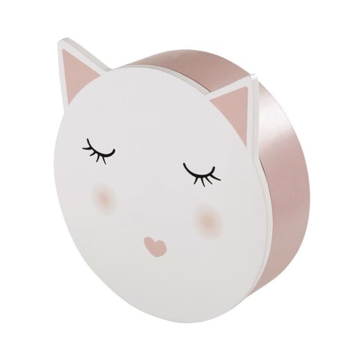 Boîte chat rose et blanche | Maisons du Monde