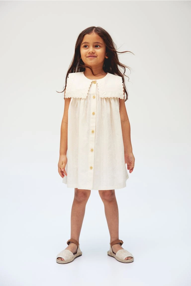 Robe en coton avec col