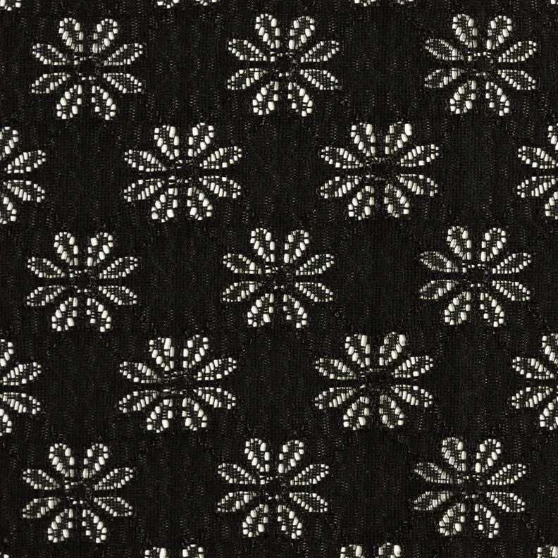 Stretch Fleurs en dentelle – noir - Idéal pour Chemisiers